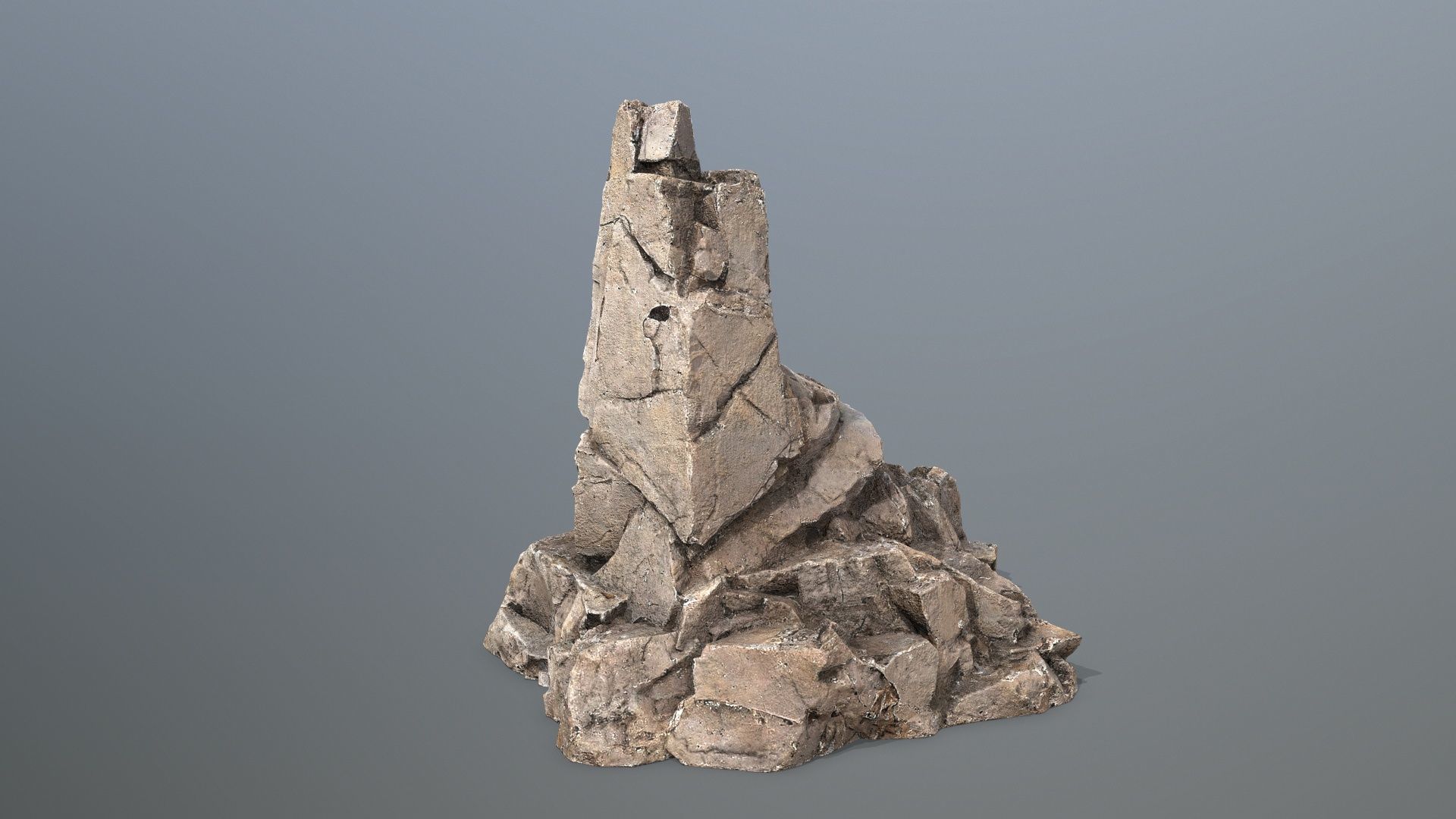 skull mountain Low-poly 3D model_6