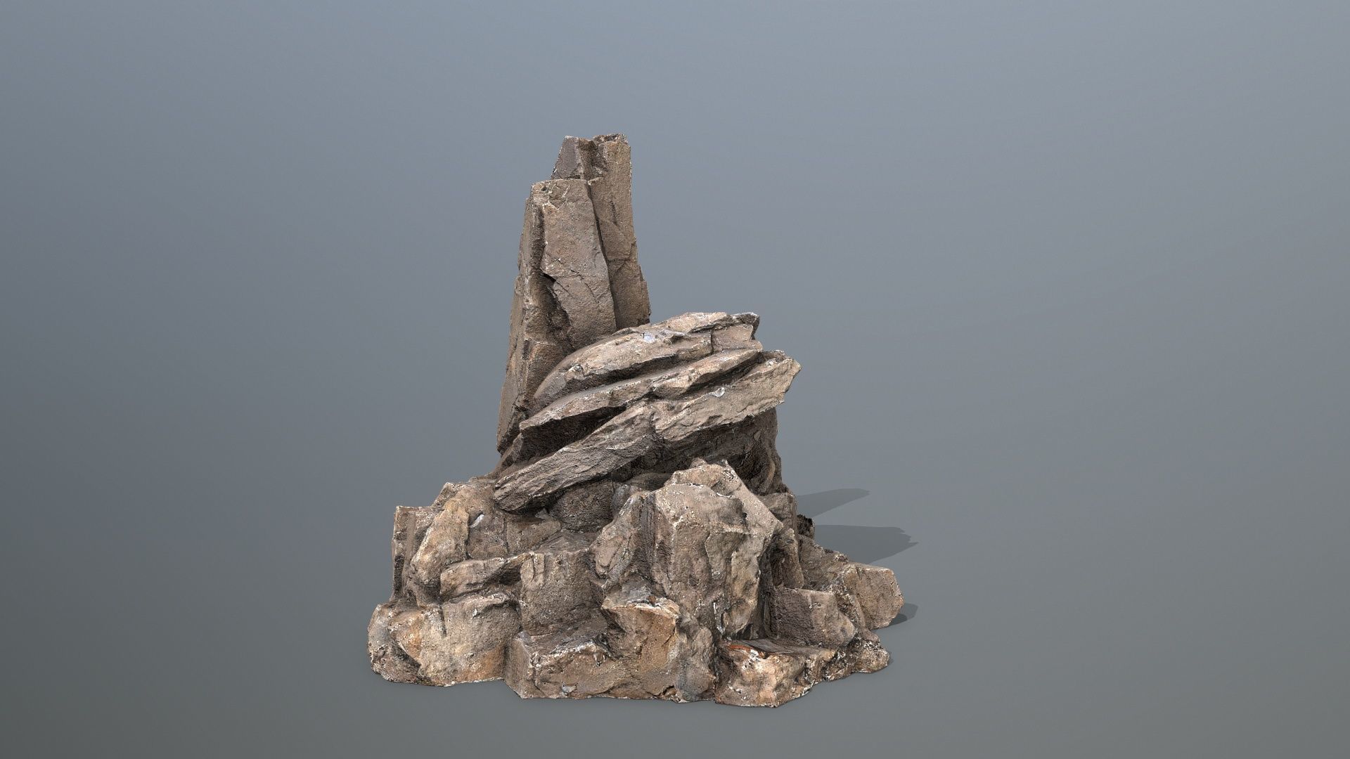 skull mountain Low-poly 3D model_9