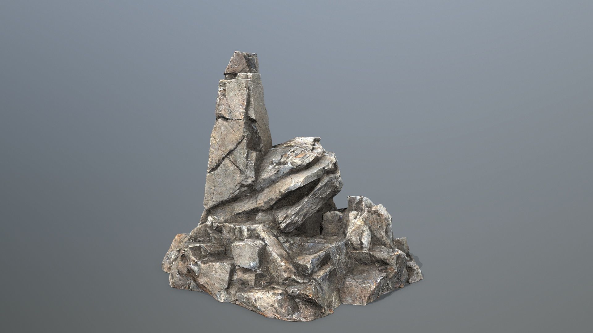 skull mountain Low-poly 3D model_7
