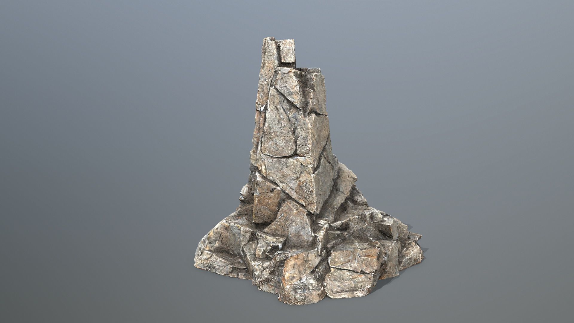 skull mountain Low-poly 3D model_5