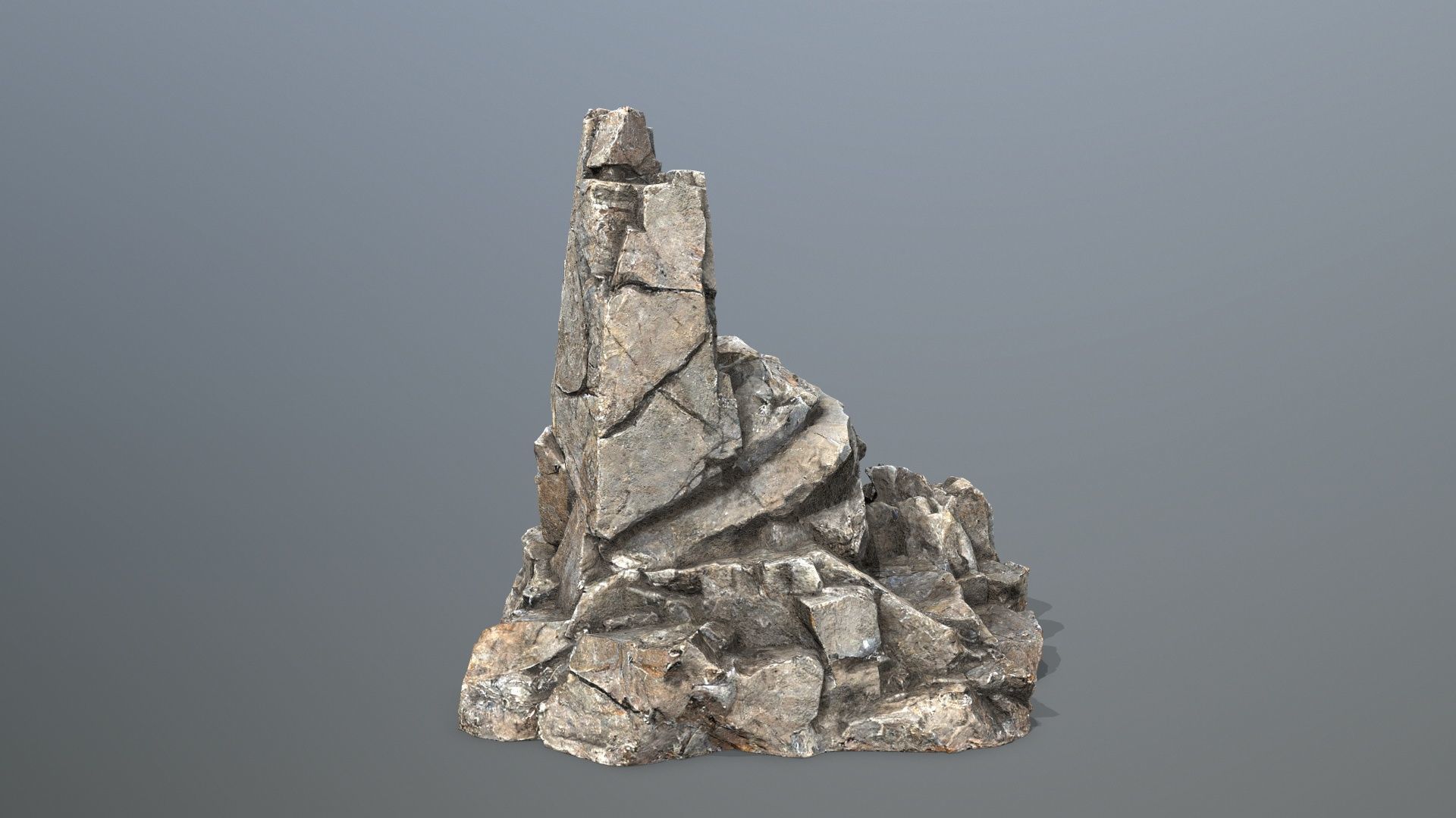 skull mountain Low-poly 3D model_6