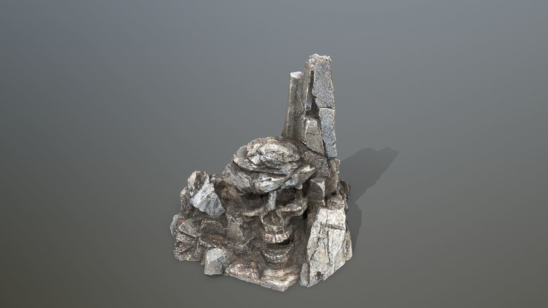 skull mountain Low-poly 3D model_12