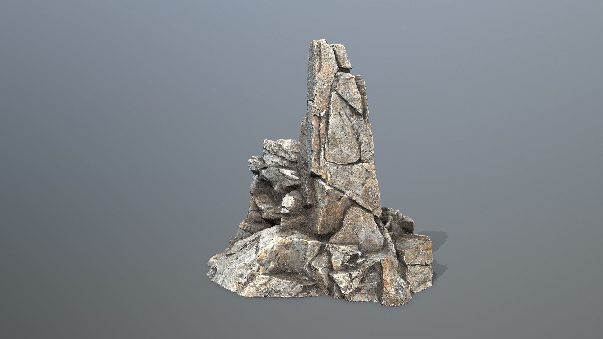 skull mountain Low-poly 3D model_4