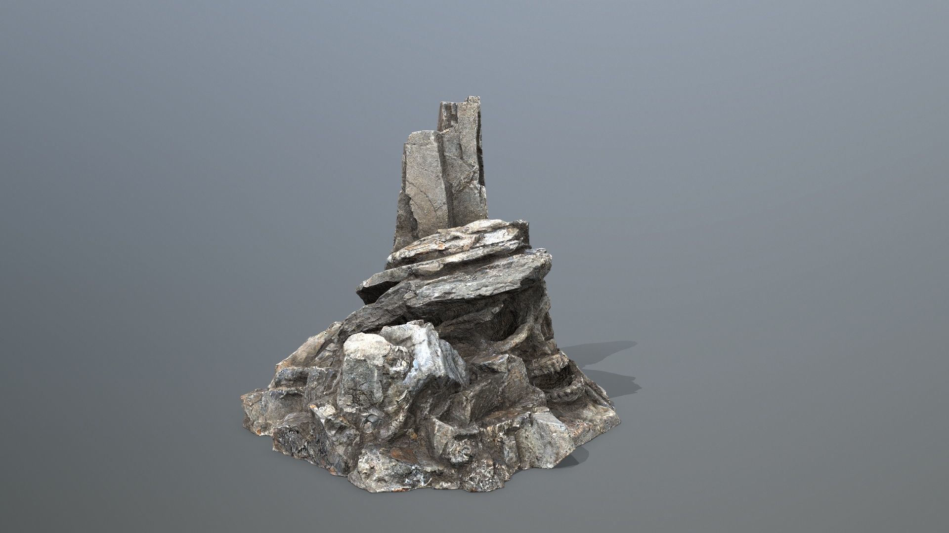 skull mountain Low-poly 3D model_9