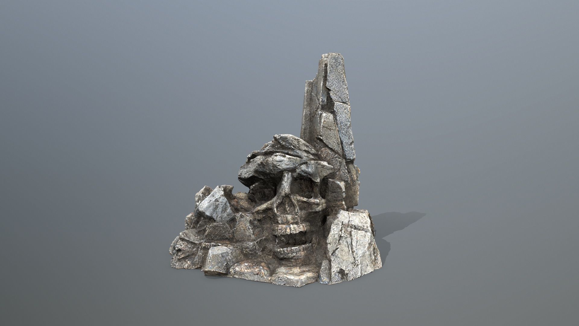 skull mountain Low-poly 3D model_11