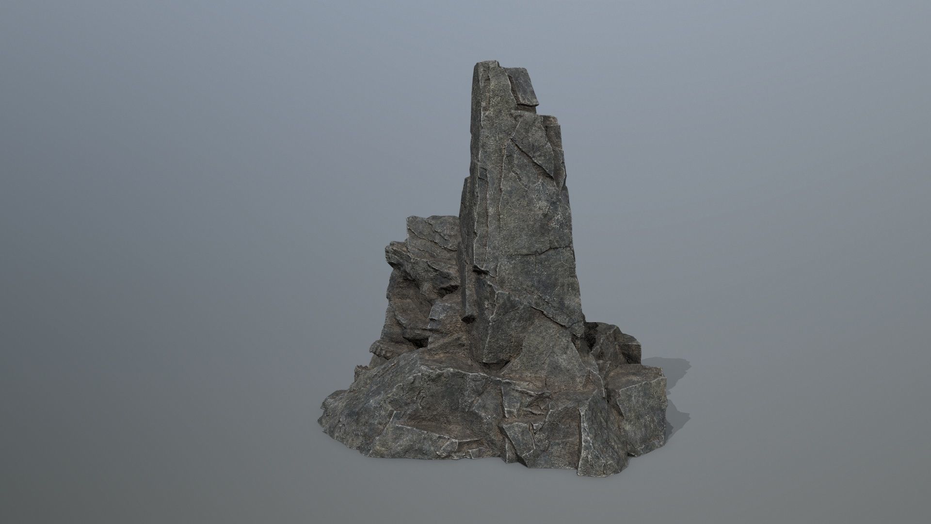 skull mountain Low-poly 3D model_5