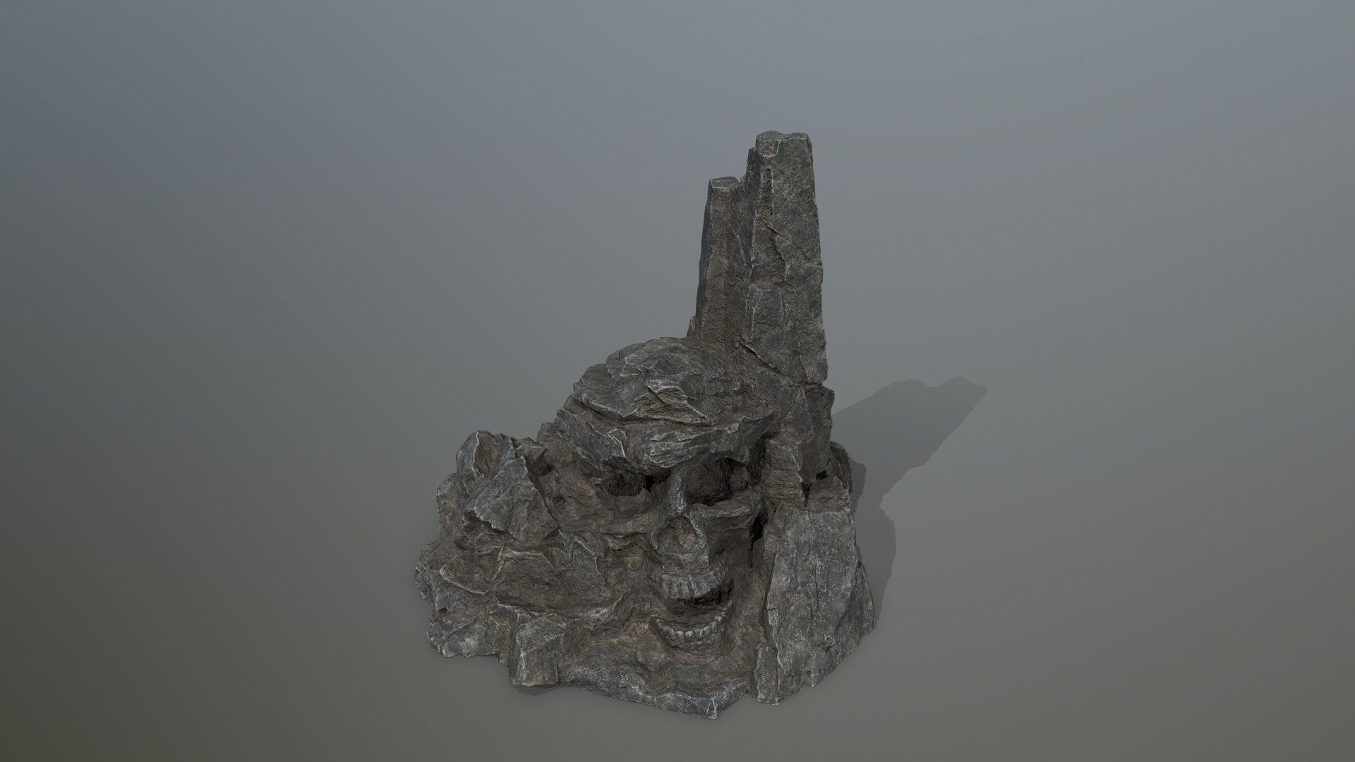 skull mountain Low-poly 3D model_12
