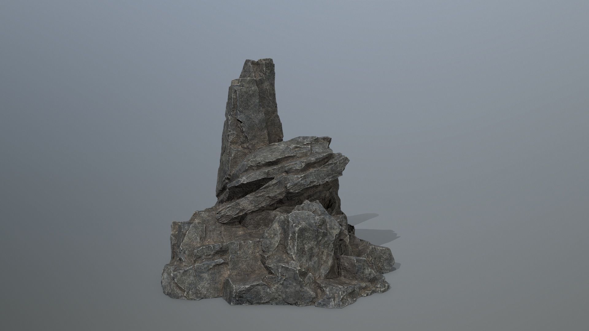 skull mountain Low-poly 3D model_9