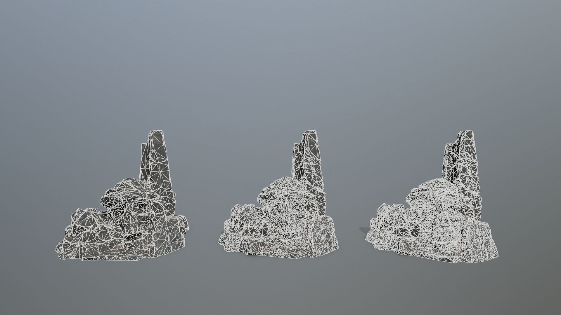 skull mountain Low-poly 3D model_14