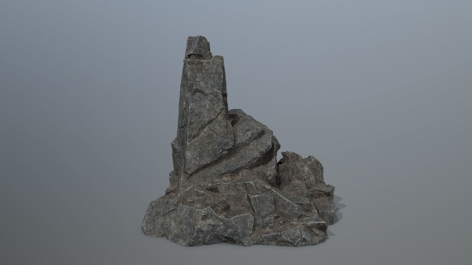 skull mountain Low-poly 3D model_7