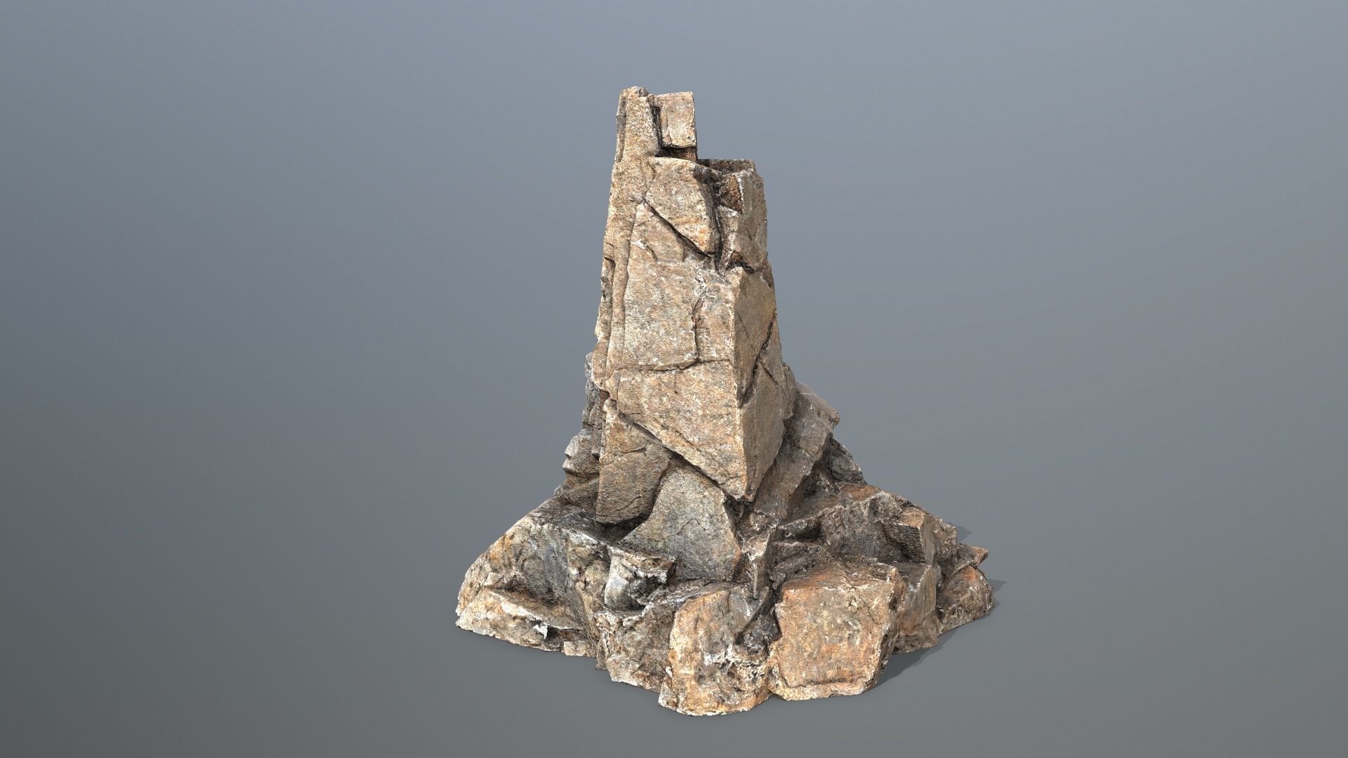 skull mountain Low-poly 3D model_6