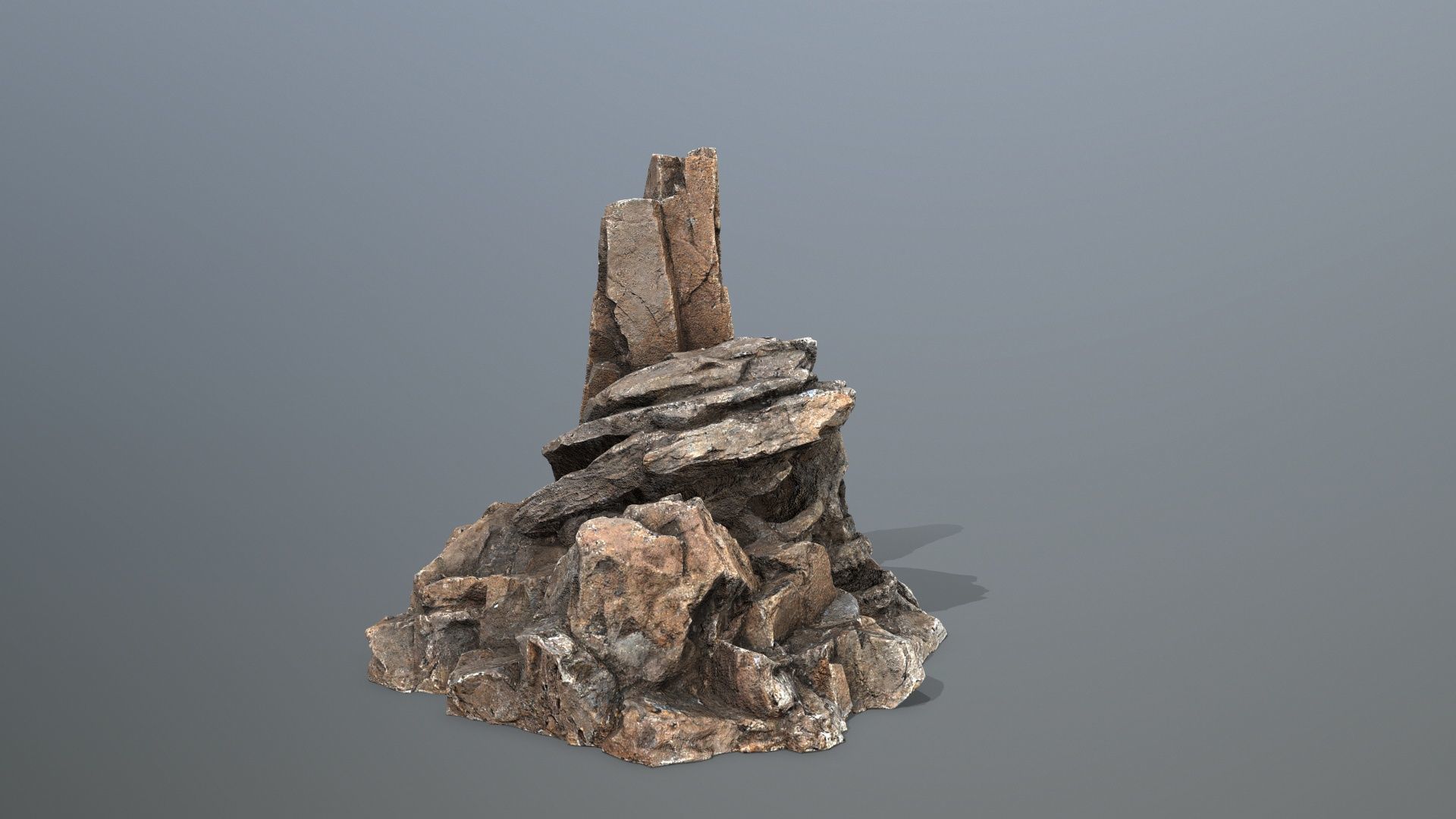 skull mountain Low-poly 3D model_9