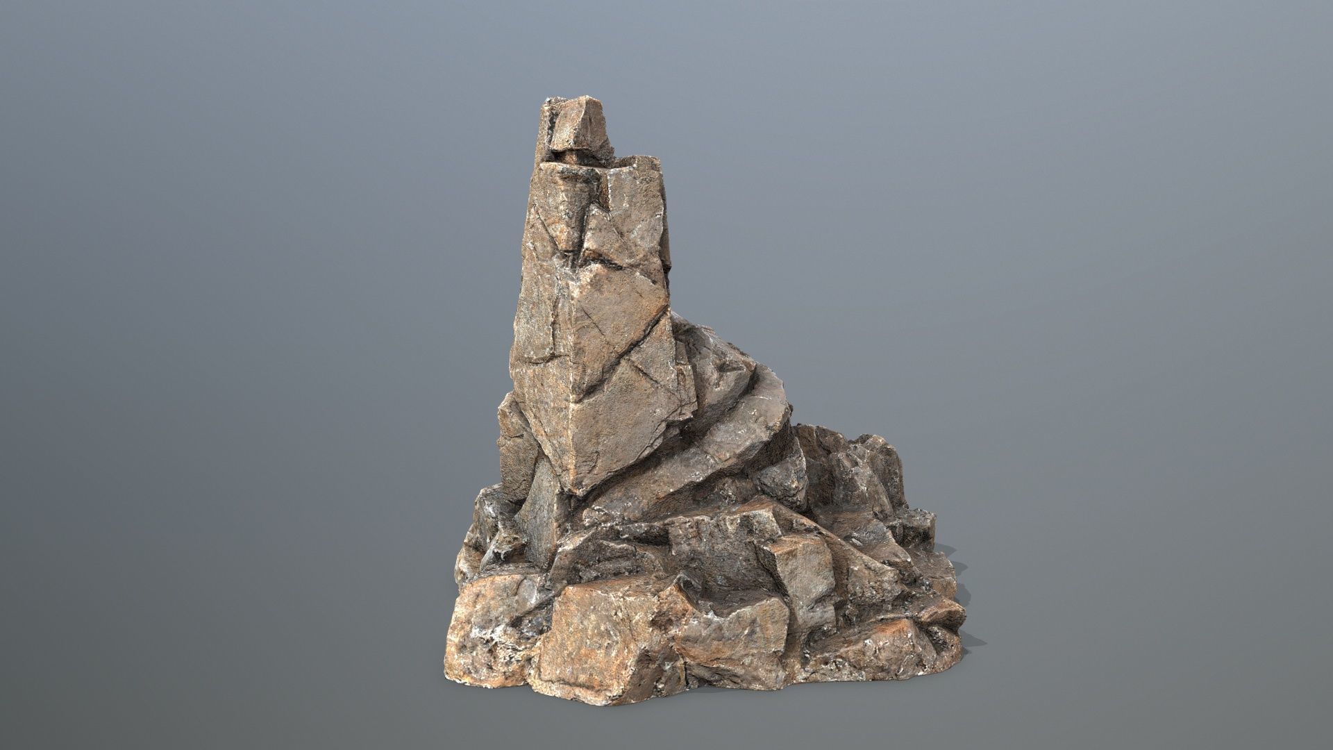 skull mountain Low-poly 3D model_11