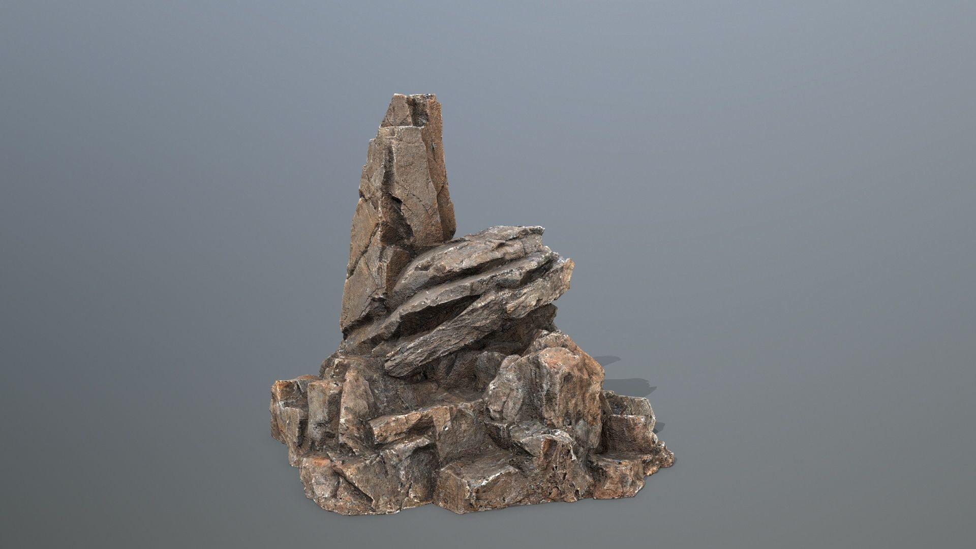 skull mountain Low-poly 3D model_10