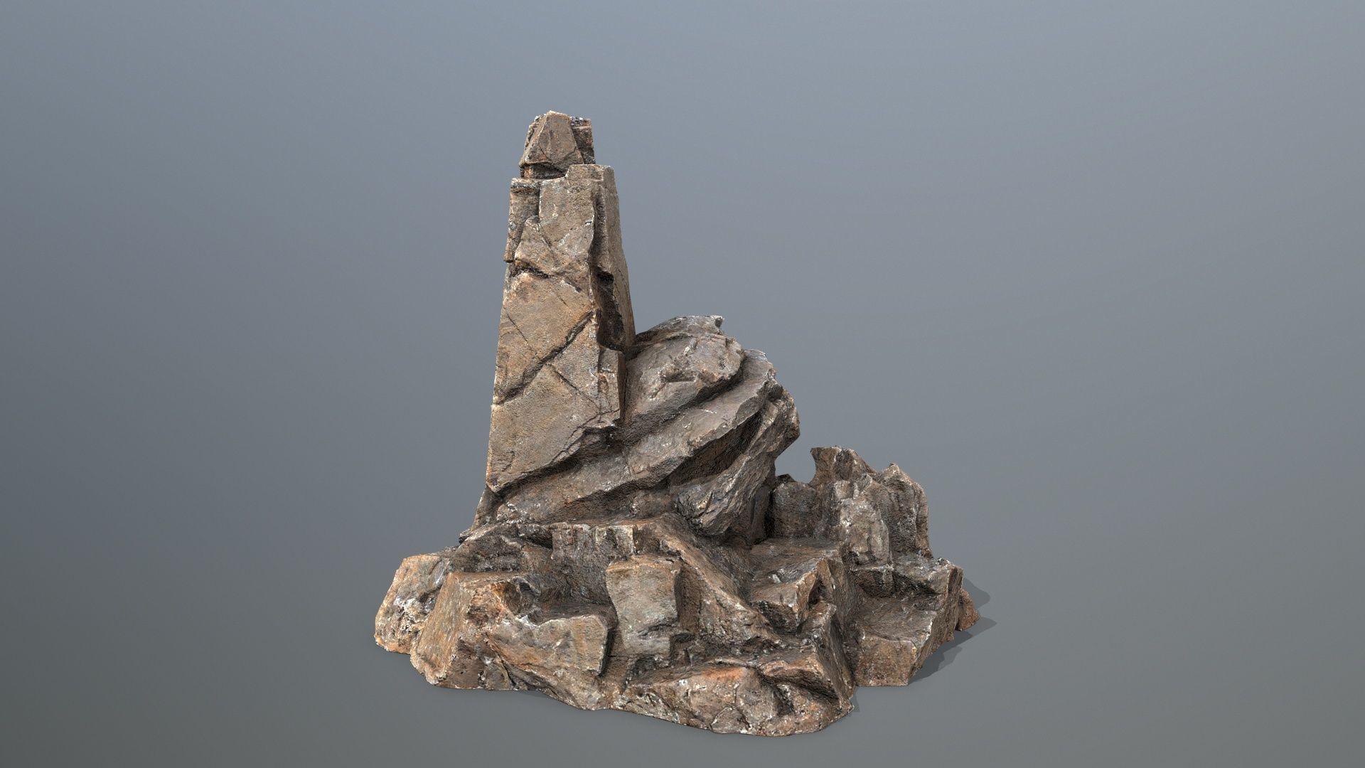 skull mountain Low-poly 3D model_2