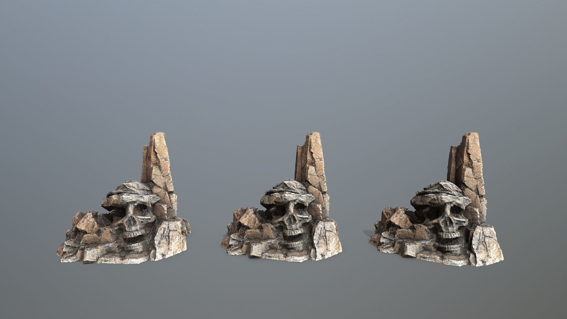 skull mountain Low-poly 3D model_12