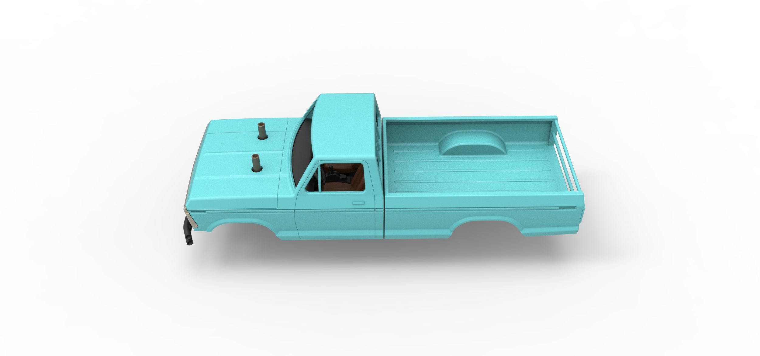Top part of Mud truck Scale 1 to 25 3D print model_6