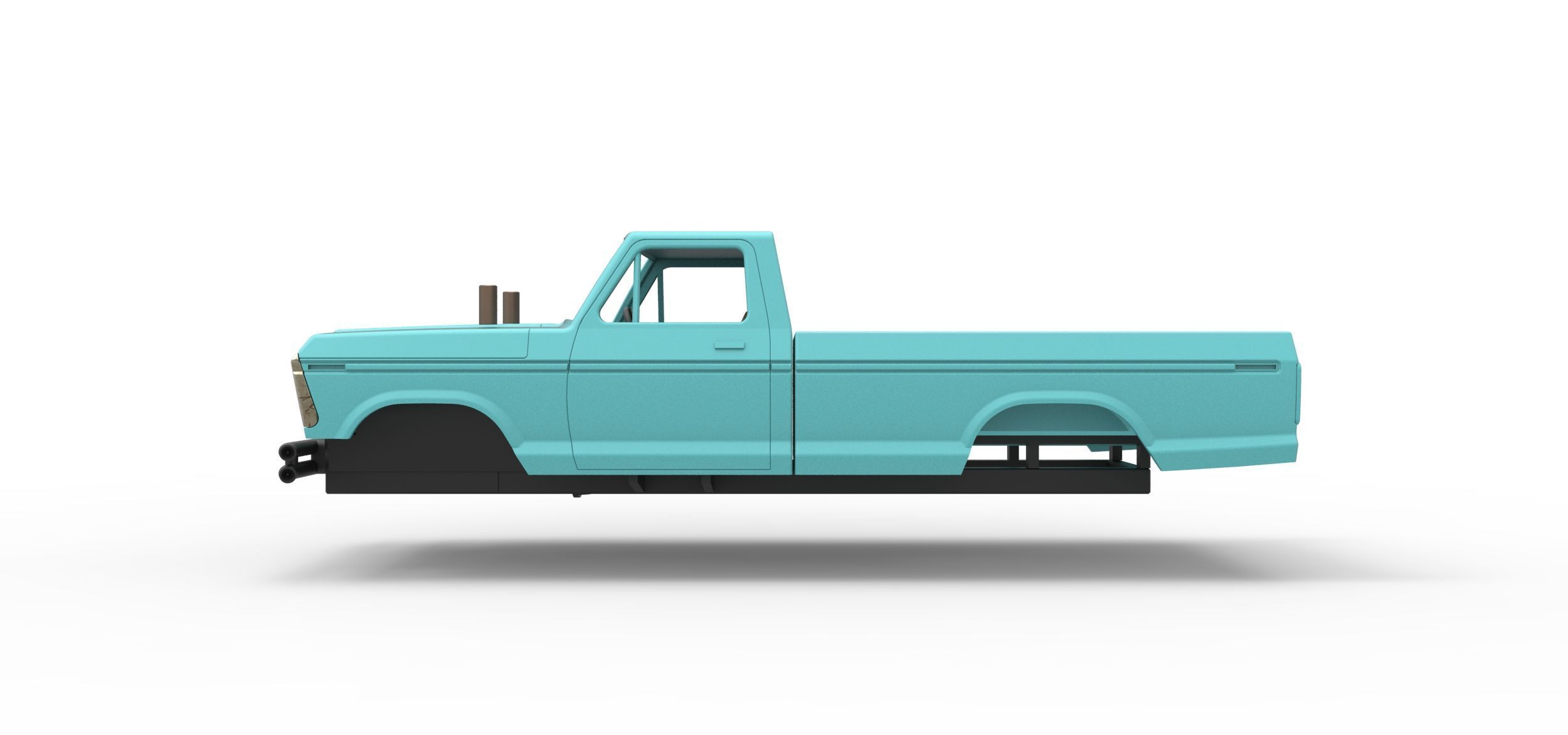 Top part of Mud truck Scale 1 to 25 3D print model_5