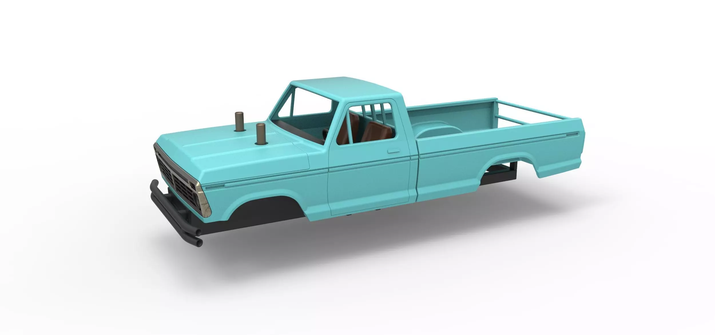 Top part of Mud truck Scale 1 to 25 3D print model_0