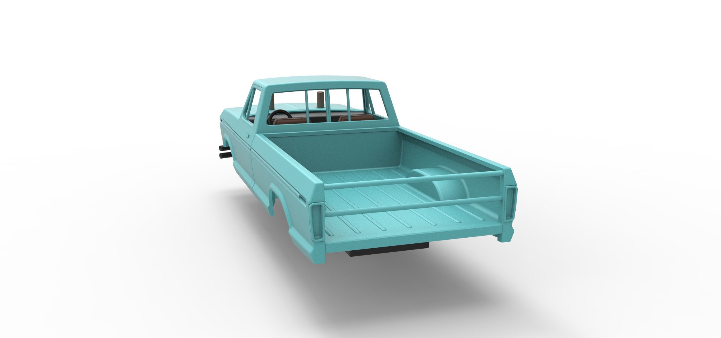 Top part of Mud truck Scale 1 to 25 3D print model_9