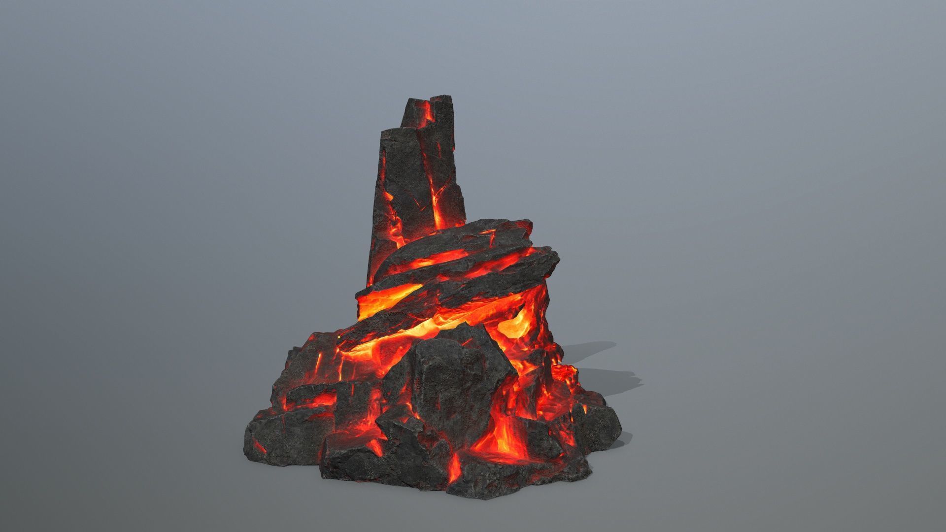 skull mountain Low-poly 3D model_9