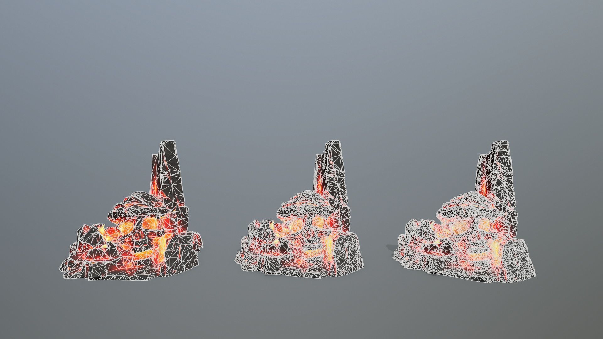 skull mountain Low-poly 3D model_15