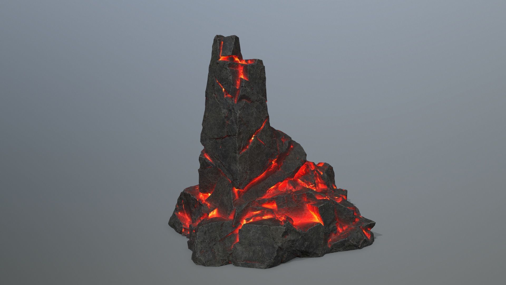 skull mountain Low-poly 3D model_6