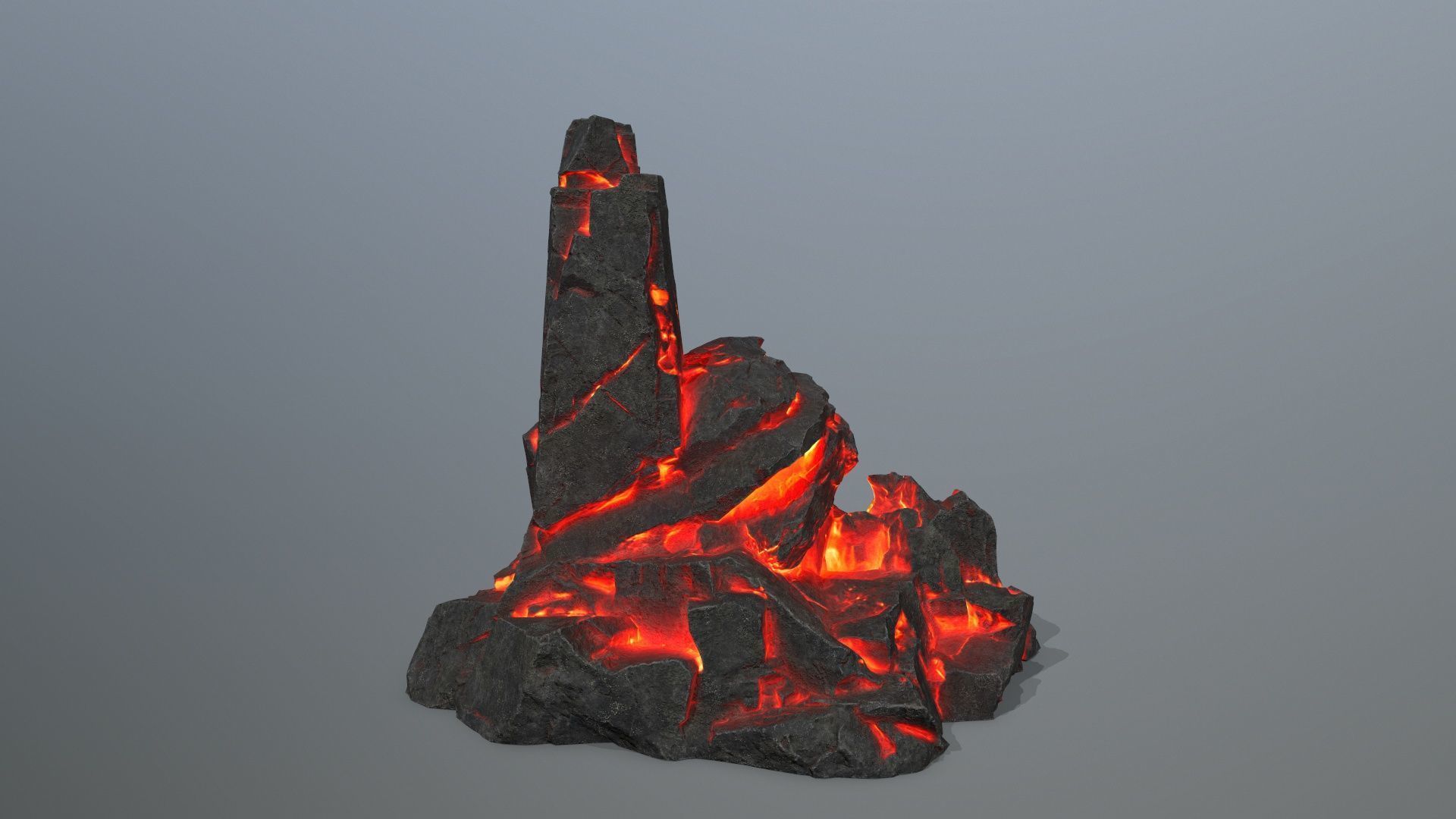 skull mountain Low-poly 3D model_7
