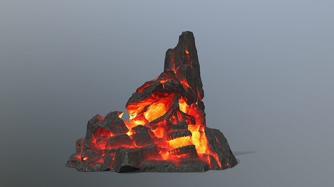 skull mountain Low-poly 3D model
