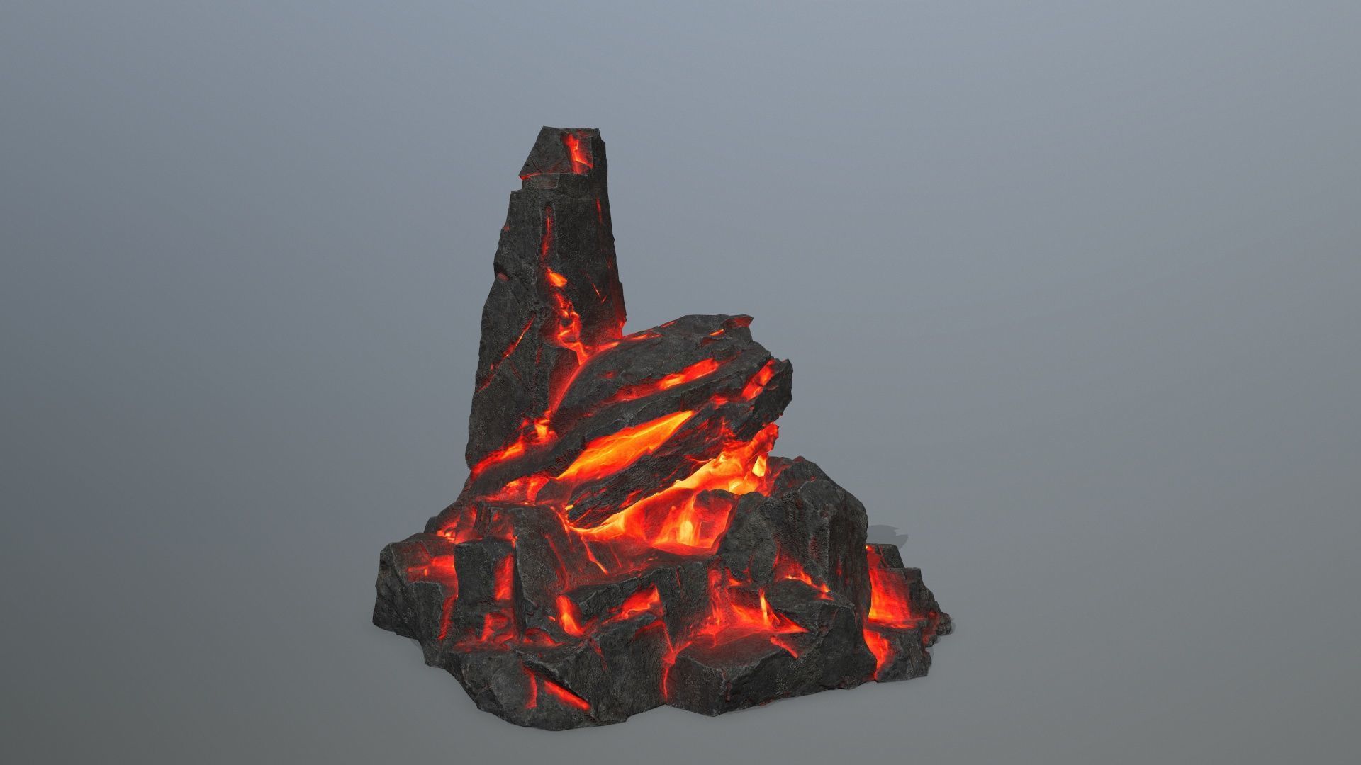 skull mountain Low-poly 3D model_8