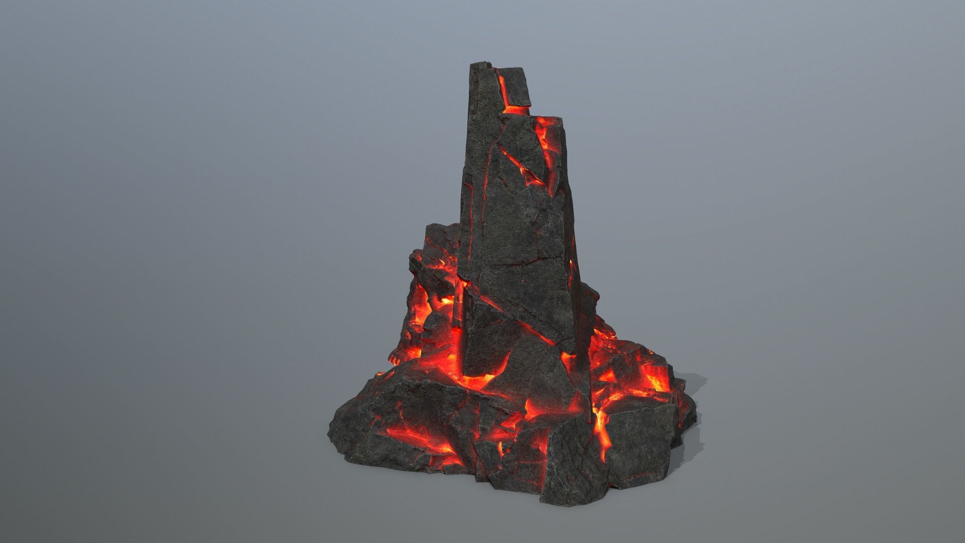 skull mountain Low-poly 3D model_5