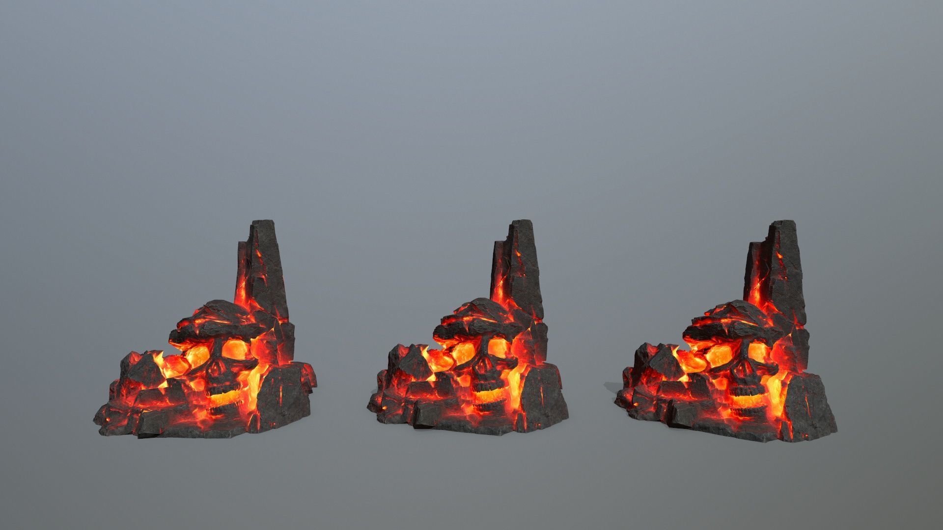 skull mountain Low-poly 3D model_14