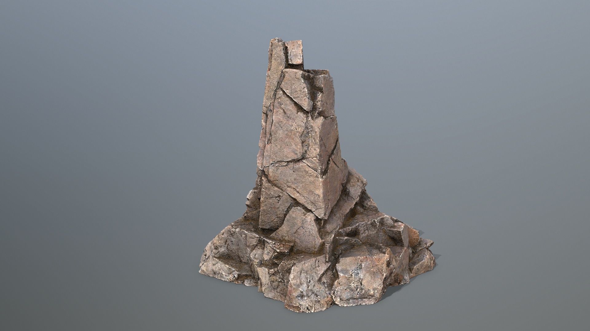 skull mountain Low-poly 3D model_5