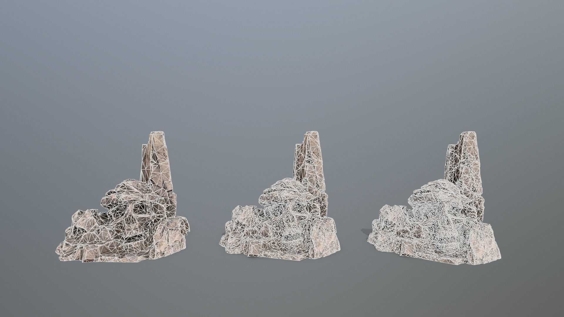 skull mountain Low-poly 3D model_14