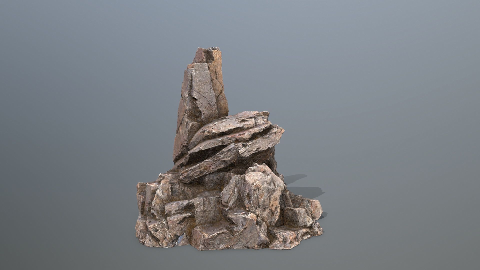 skull mountain Low-poly 3D model_8