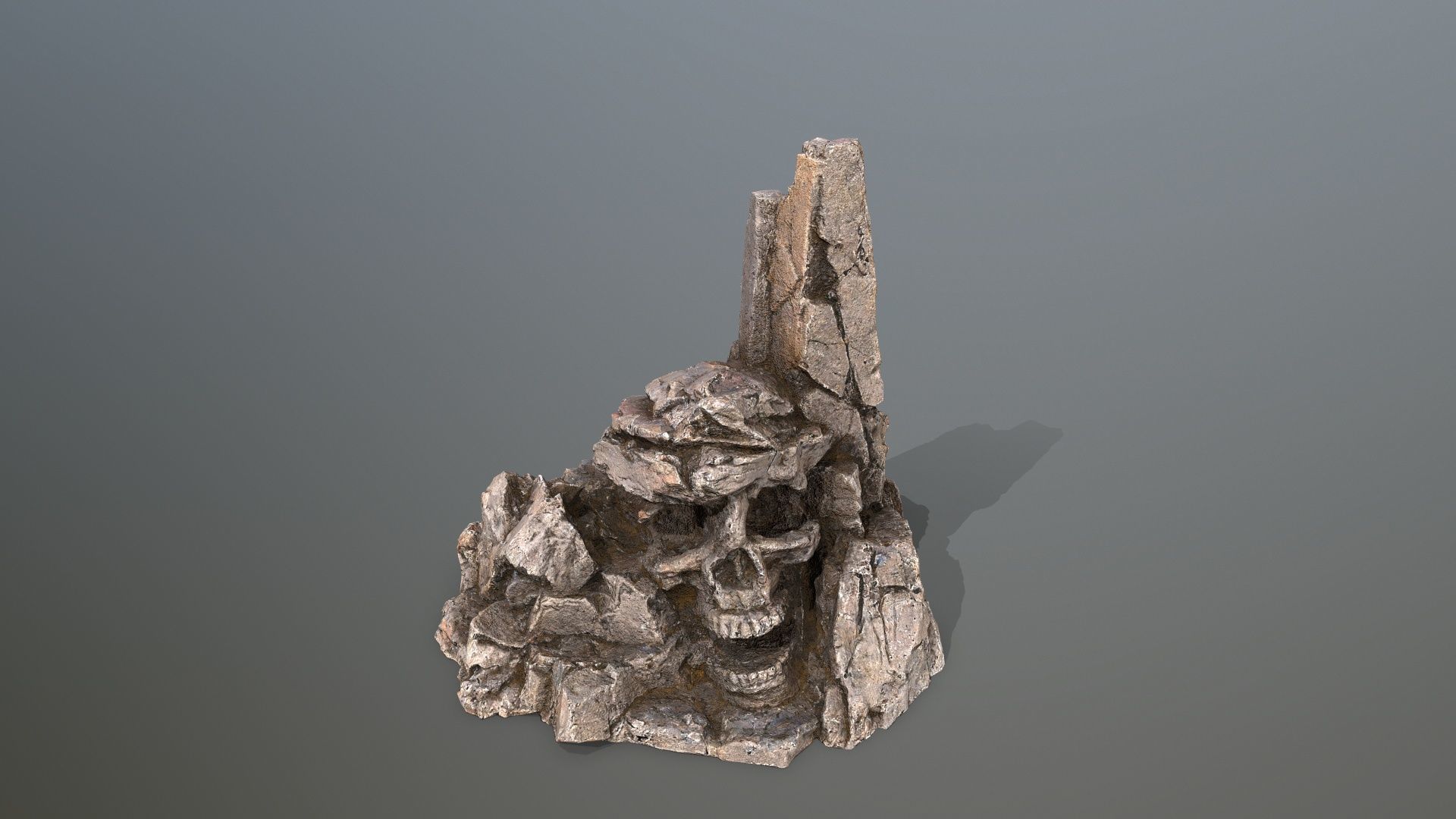 skull mountain Low-poly 3D model_12