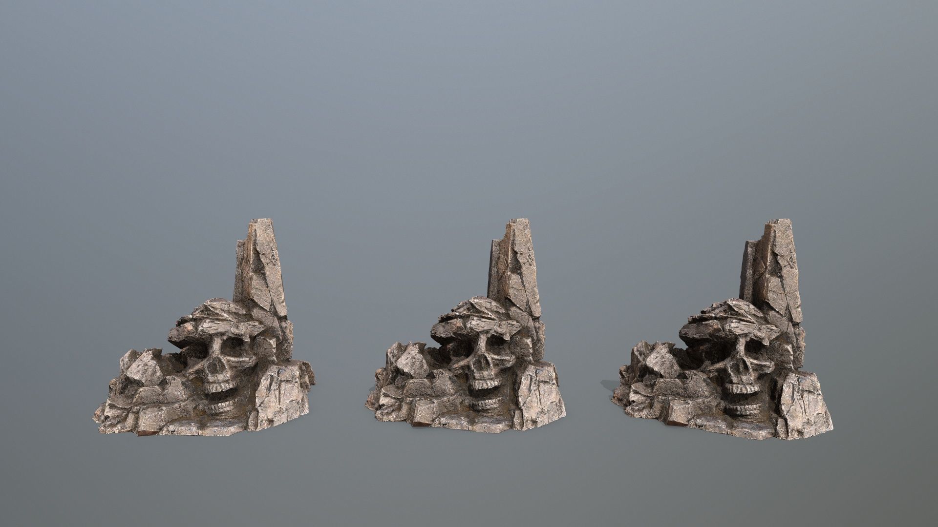 skull mountain Low-poly 3D model_13