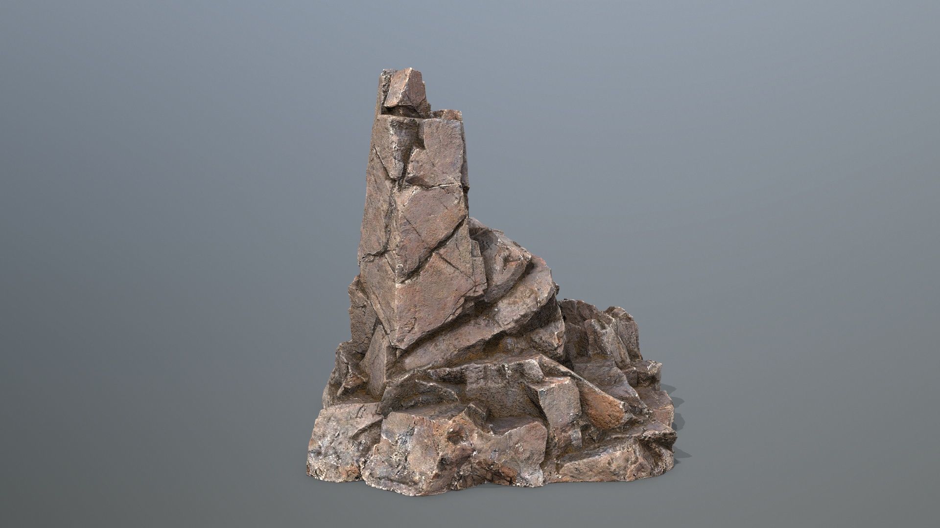 skull mountain Low-poly 3D model_6