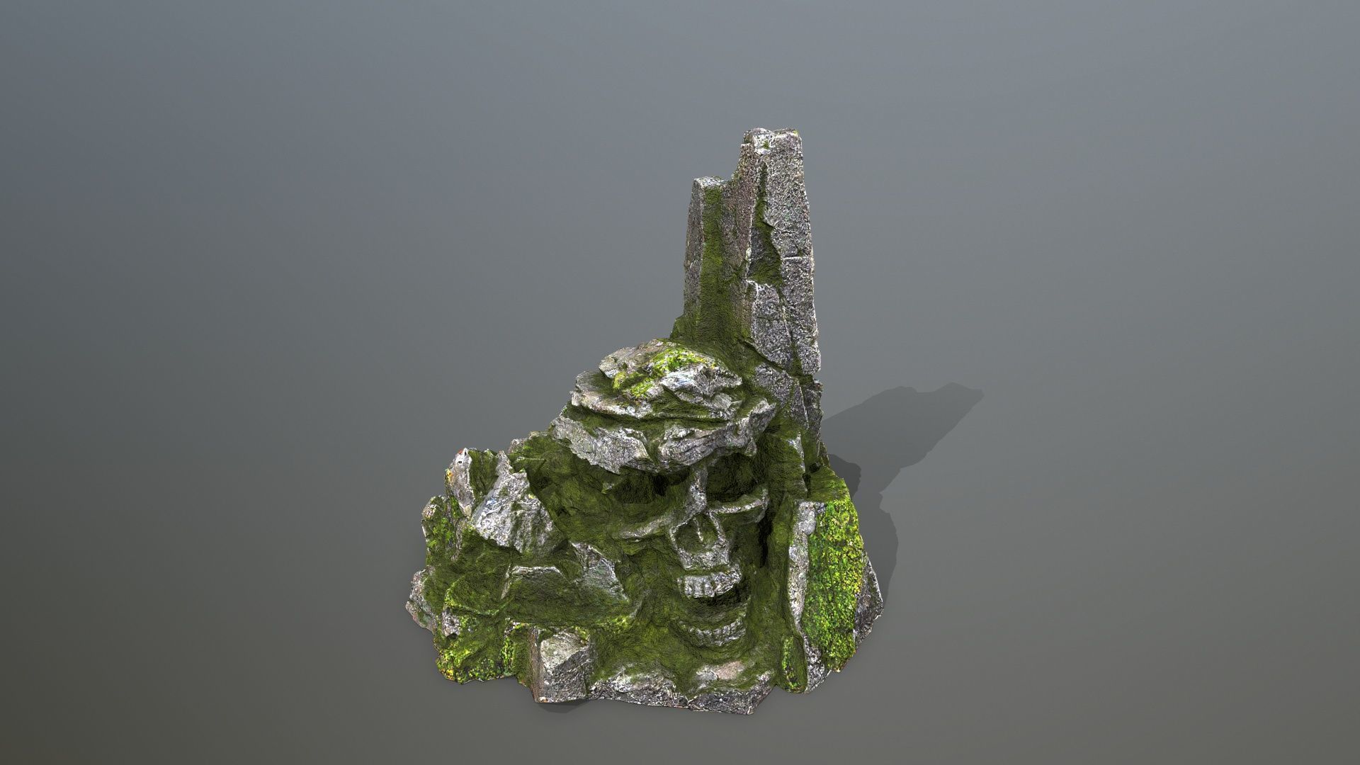 skull mountain Low-poly 3D model_11
