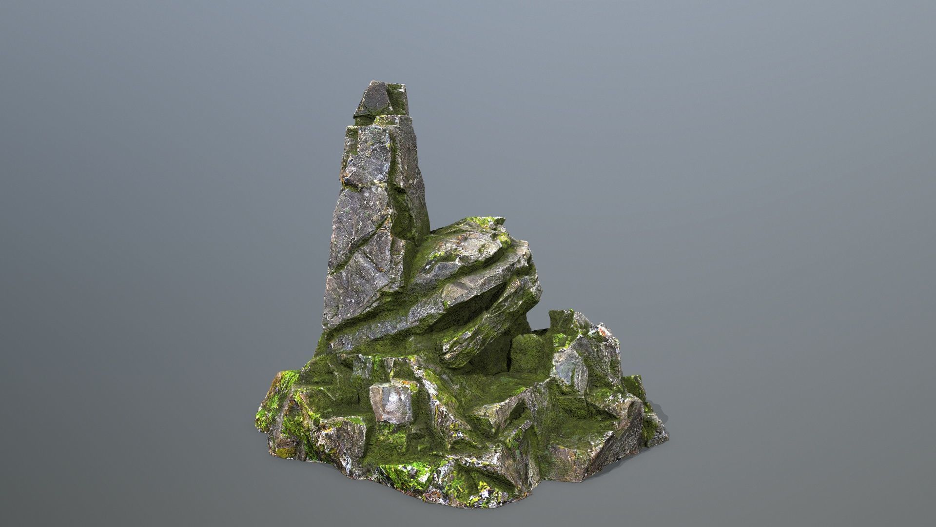skull mountain Low-poly 3D model_7