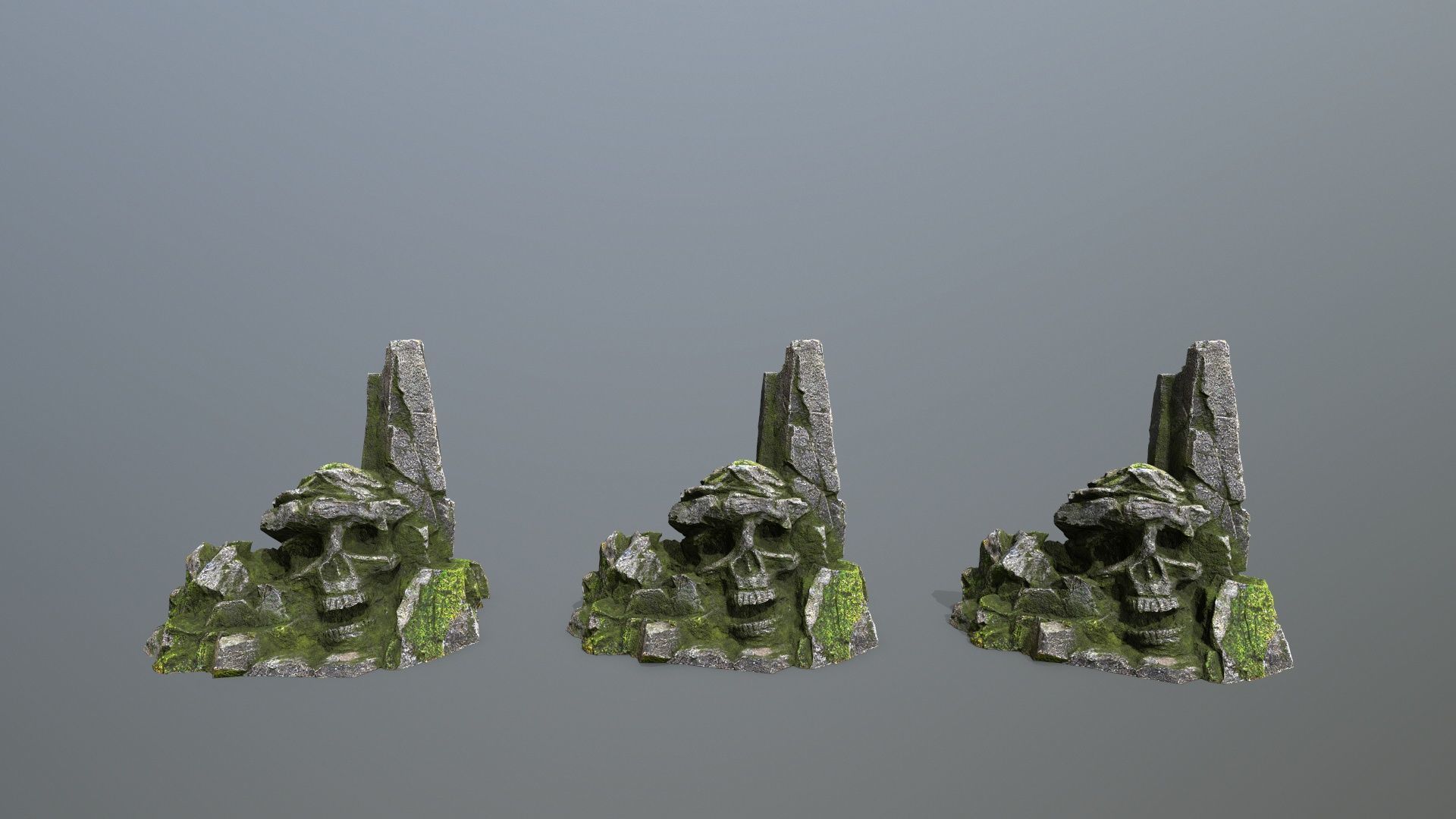 skull mountain Low-poly 3D model_12