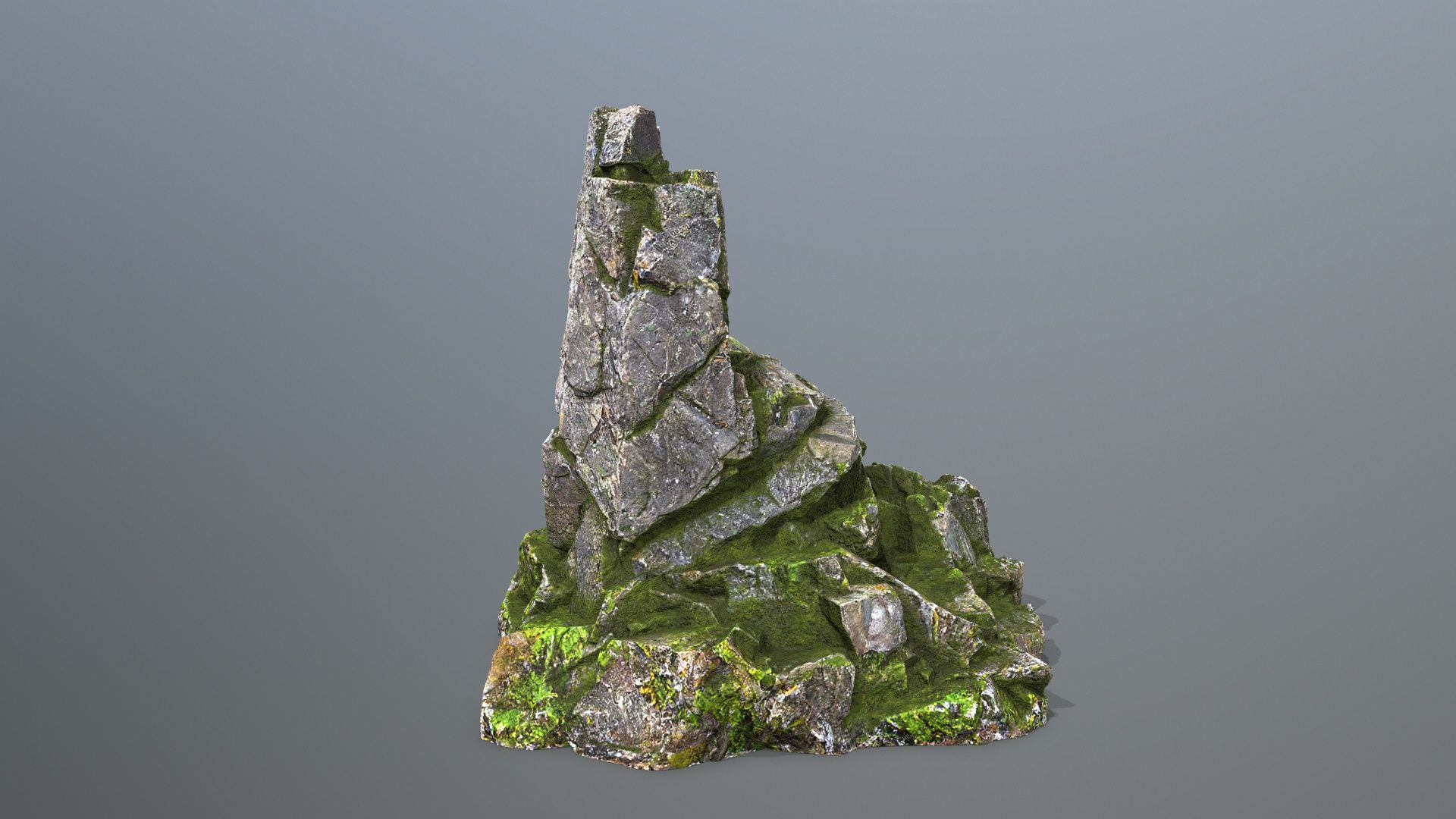 skull mountain Low-poly 3D model_6