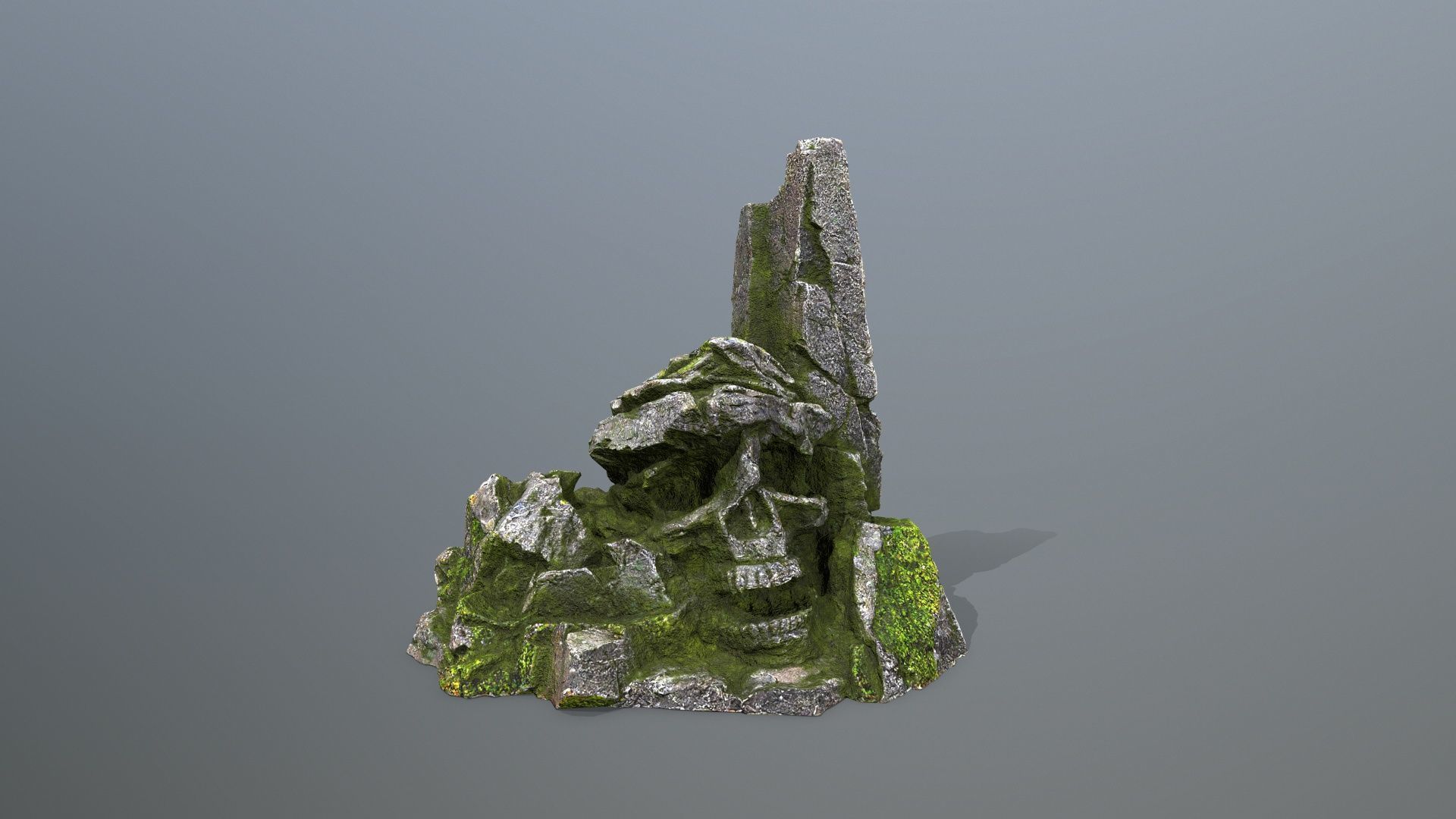 skull mountain Low-poly 3D model_10