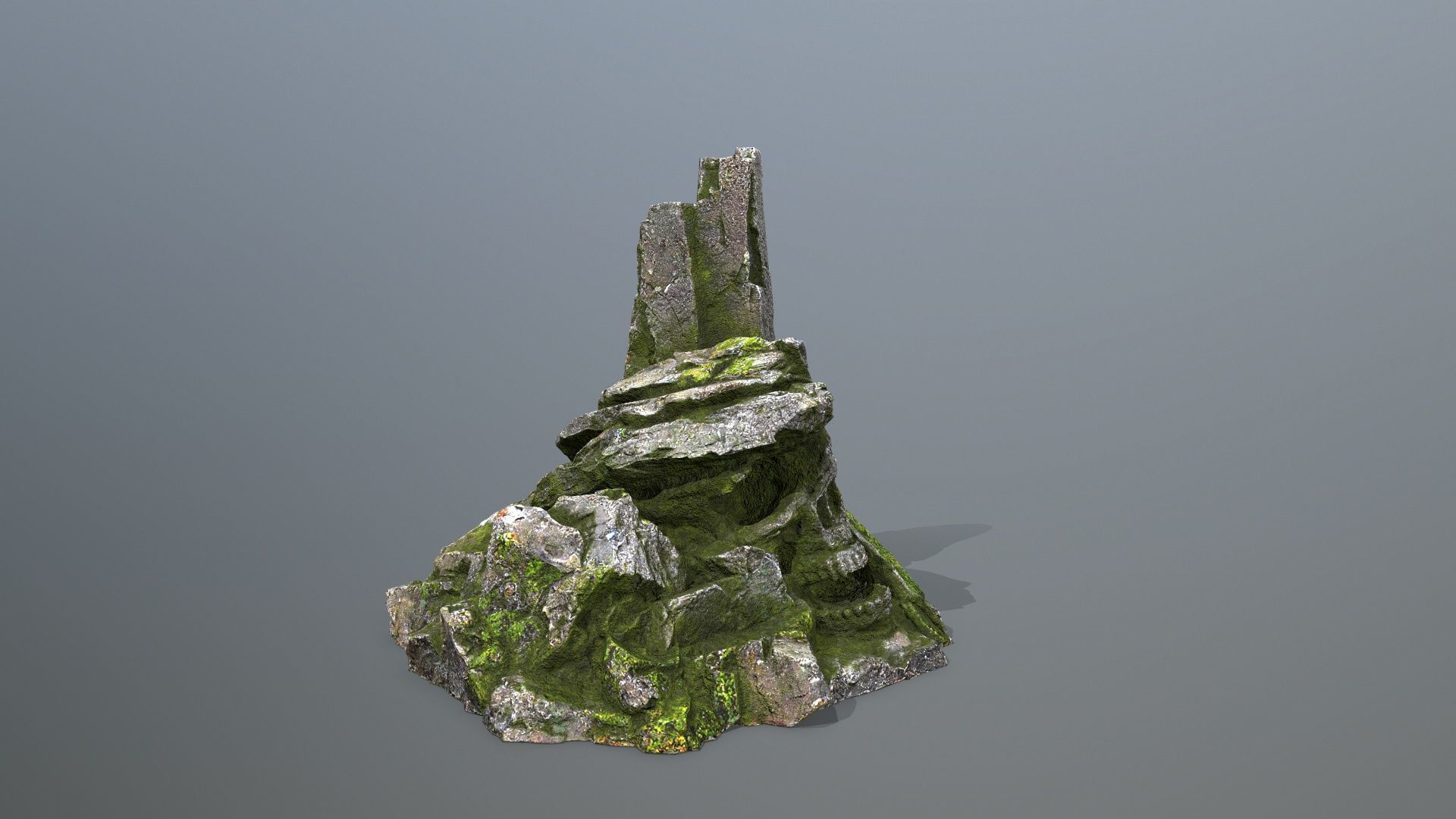 skull mountain Low-poly 3D model_9