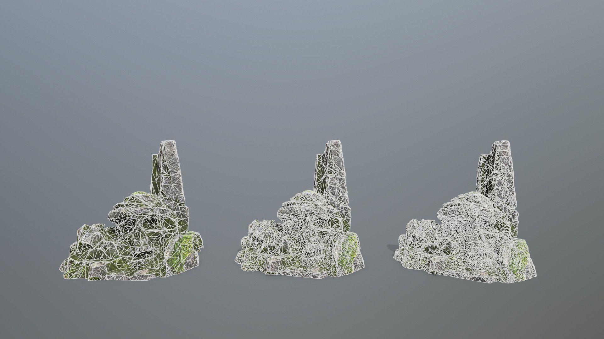 skull mountain Low-poly 3D model_13