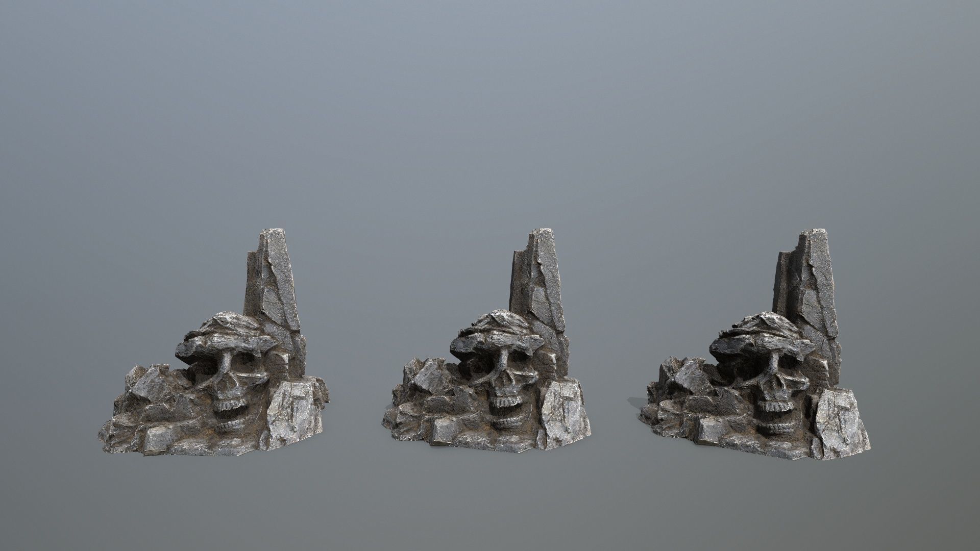 skull mountain Low-poly 3D model_12