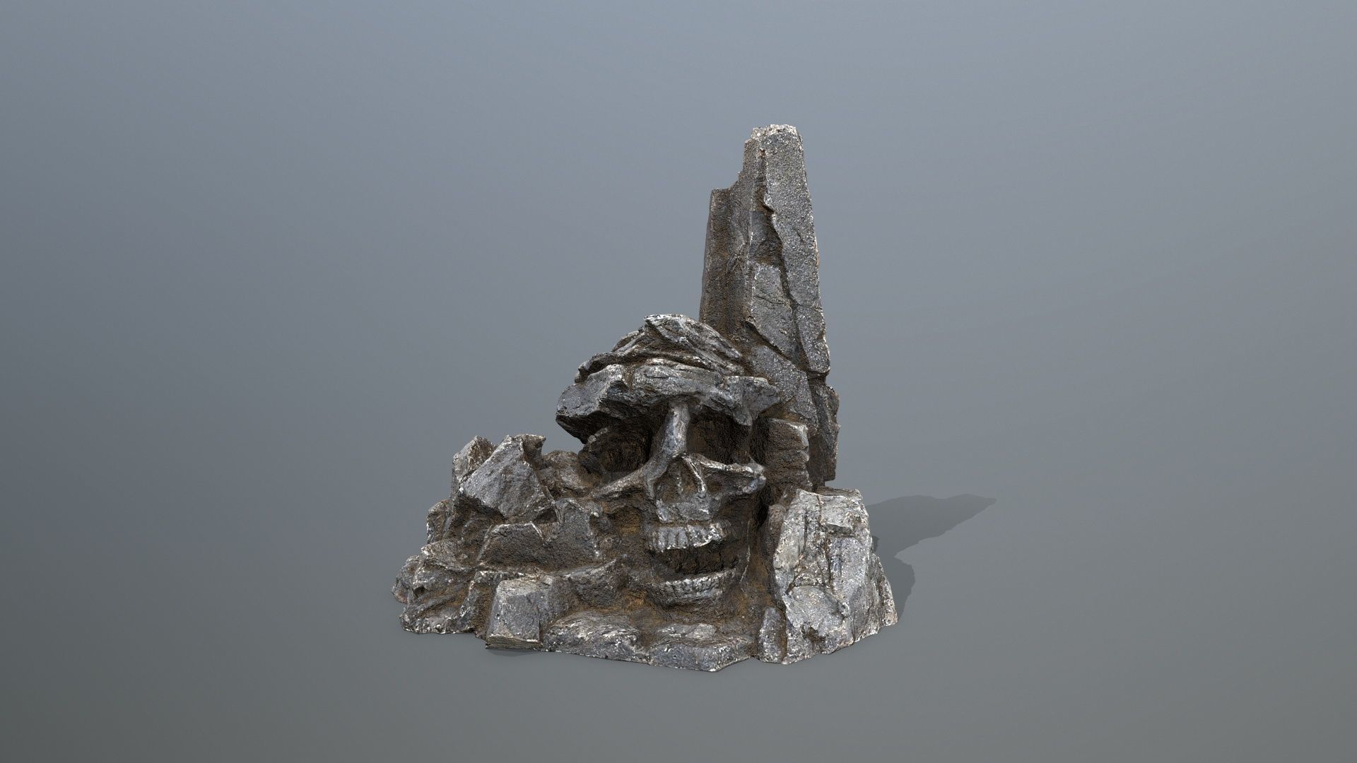 skull mountain Low-poly 3D model_10