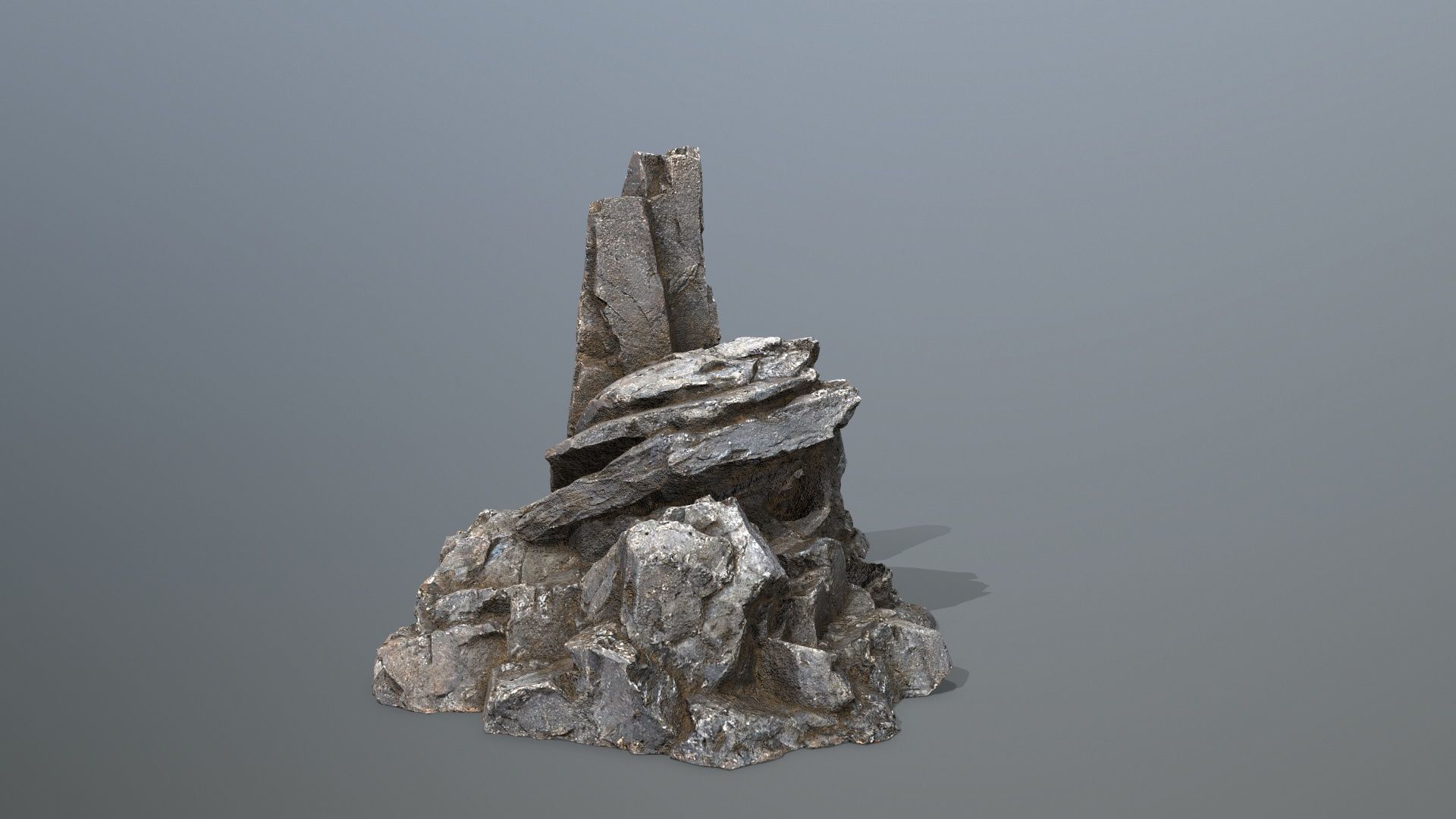 skull mountain Low-poly 3D model_8