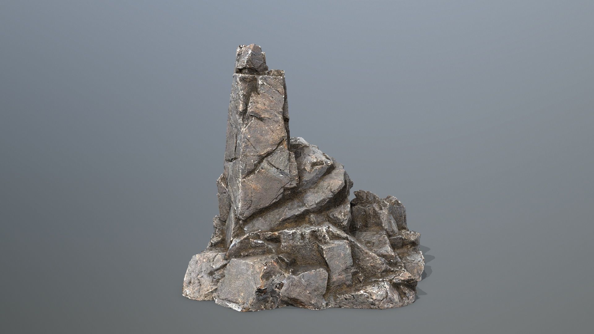 skull mountain Low-poly 3D model_6