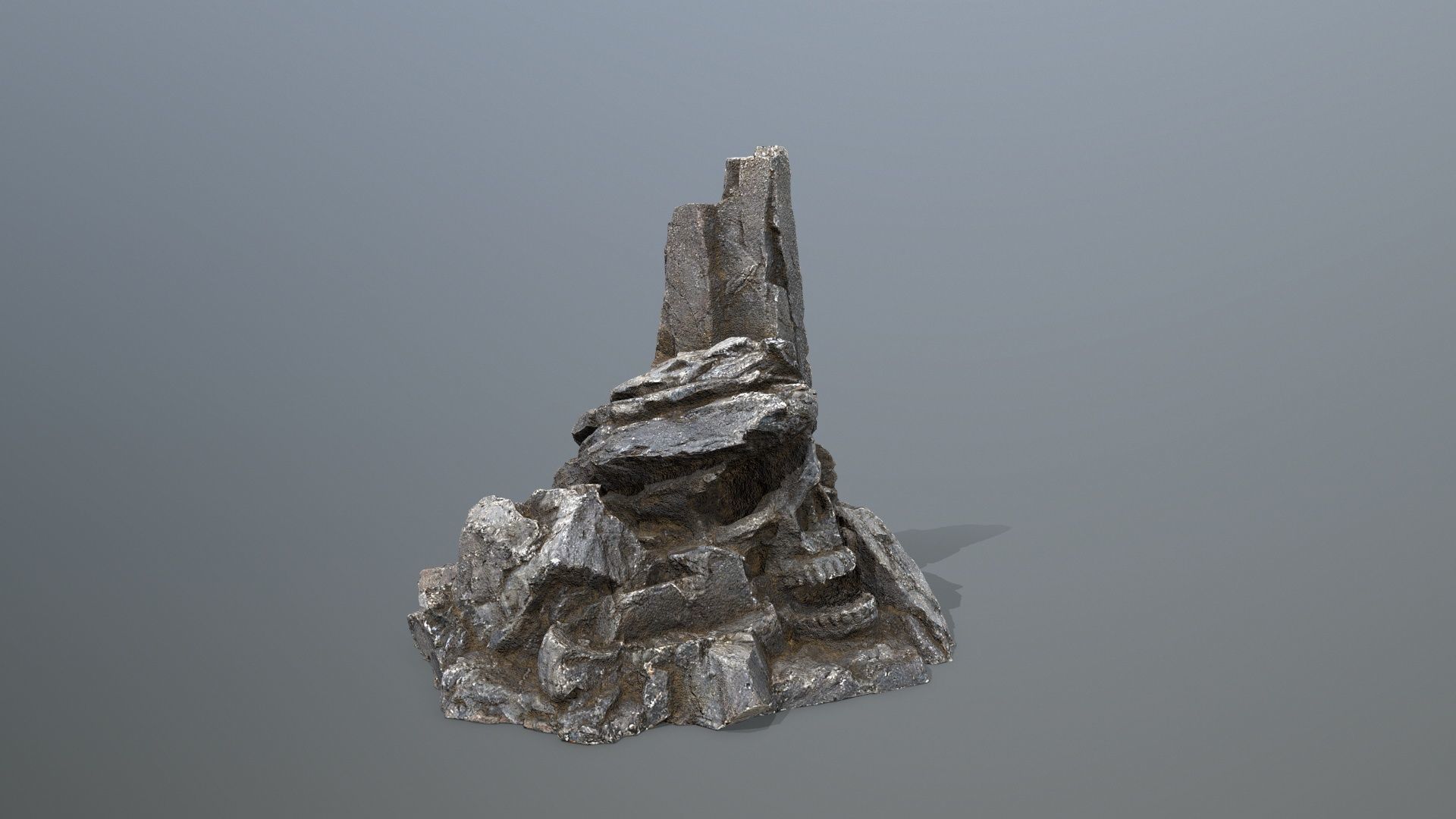 skull mountain Low-poly 3D model_9